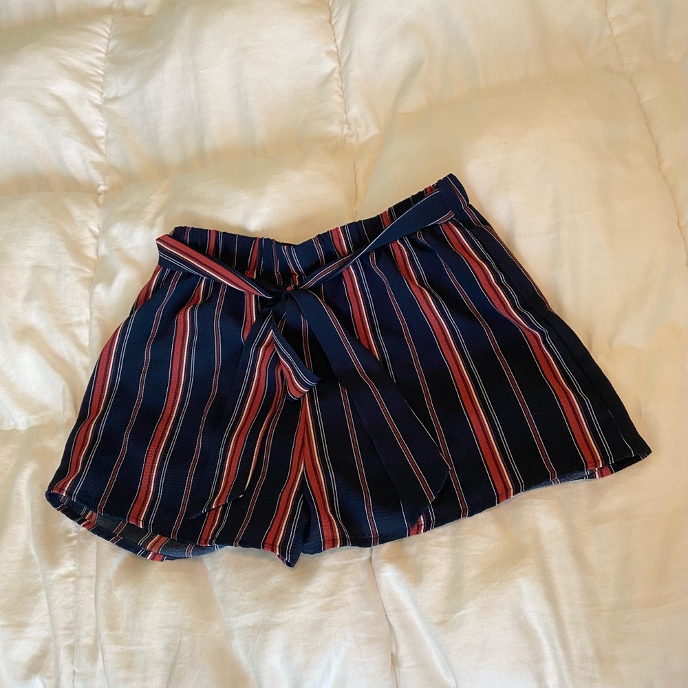 Red, White, & Blue Striped Shorts